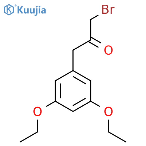 3-Bromo-1-(3,5-diethoxyphenyl)propan-2-one structure