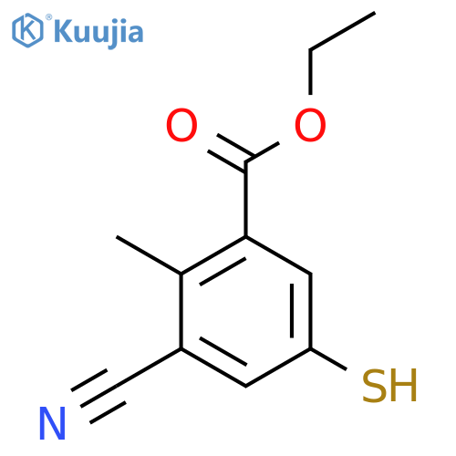 Ethyl 3-cyano-5-mercapto-2-methylbenzoate structure