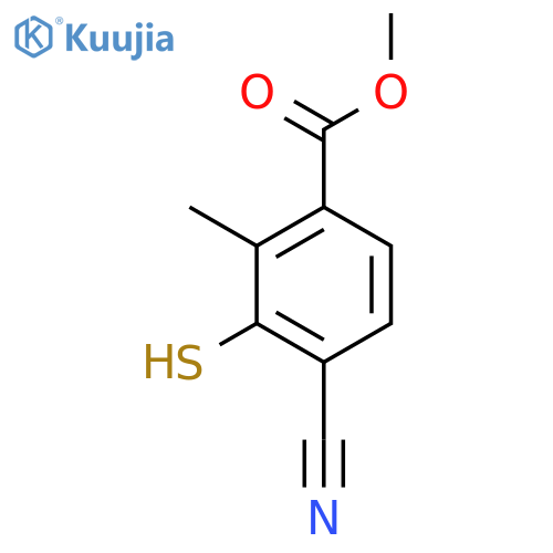 Methyl 4-cyano-3-mercapto-2-methylbenzoate structure