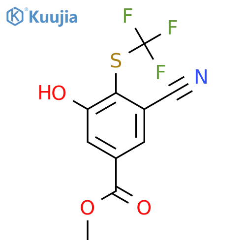 Methyl 3-cyano-5-hydroxy-4-(trifluoromethylthio)benzoate structure