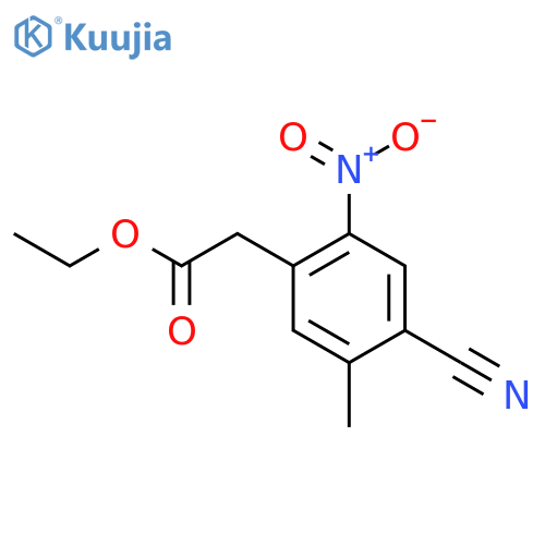 Ethyl 4-cyano-5-methyl-2-nitrophenylacetate structure