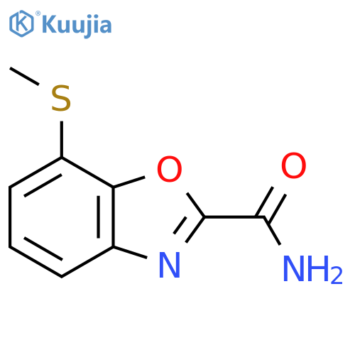7-(Methylthio)benzo[d]oxazole-2-carboxamide structure