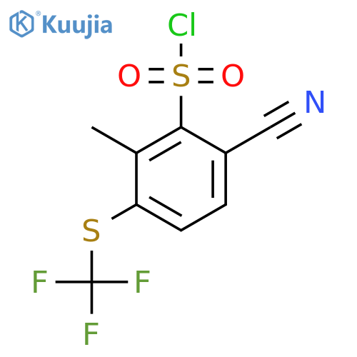 6-Cyano-2-methyl-3-(trifluoromethylthio)benzenesulfonyl chloride structure