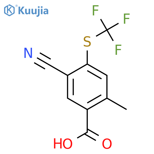 5-Cyano-2-methyl-4-(trifluoromethylthio)benzoic acid structure