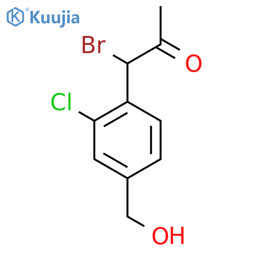 1-Bromo-1-(2-chloro-4-(hydroxymethyl)phenyl)propan-2-one structure