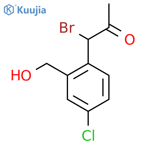 1-Bromo-1-(4-chloro-2-(hydroxymethyl)phenyl)propan-2-one structure