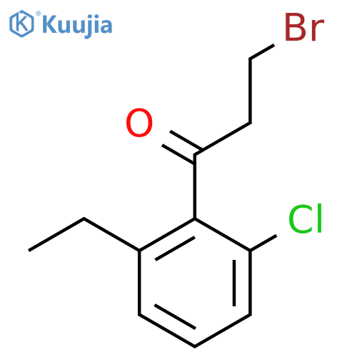 3-Bromo-1-(2-chloro-6-ethylphenyl)propan-1-one structure