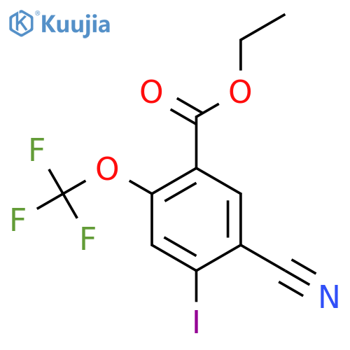 Ethyl 5-cyano-4-iodo-2-(trifluoromethoxy)benzoate structure