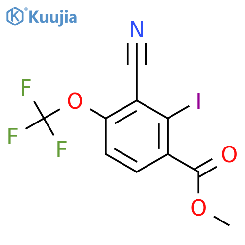 Methyl 3-cyano-2-iodo-4-(trifluoromethoxy)benzoate structure