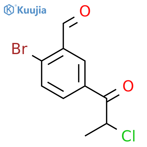 2-Bromo-5-(2-chloropropanoyl)benzaldehyde structure