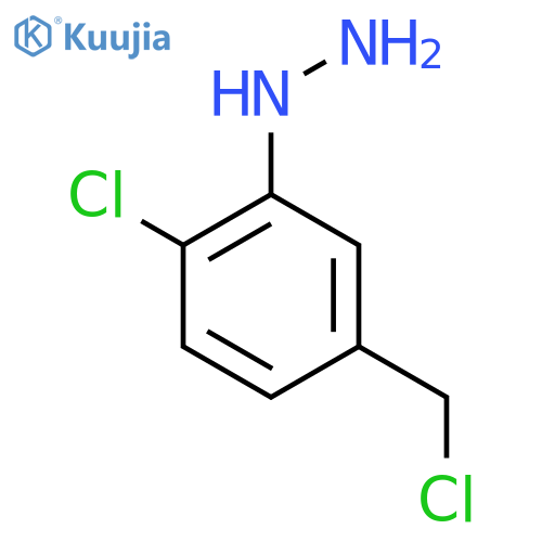 4-Chloro-3-hydrazinylbenzyl chloride structure