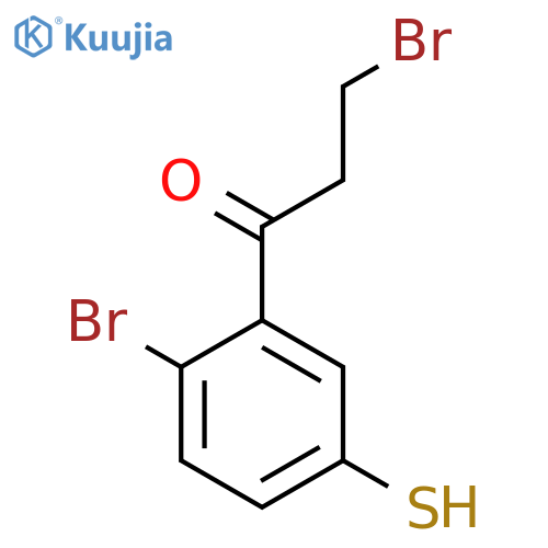 3-Bromo-1-(2-bromo-5-mercaptophenyl)propan-1-one structure