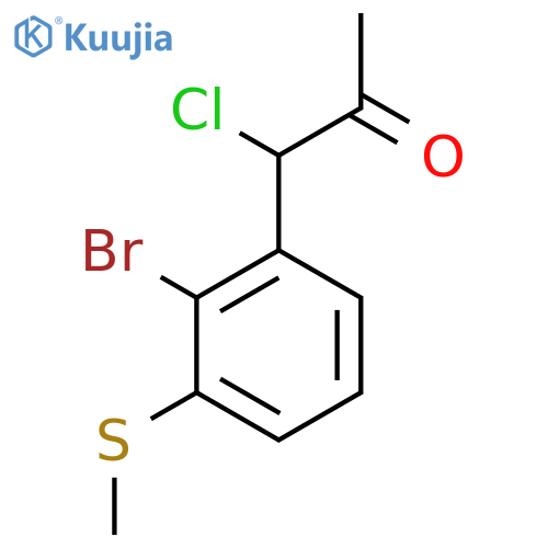 1-(2-Bromo-3-(methylthio)phenyl)-1-chloropropan-2-one structure