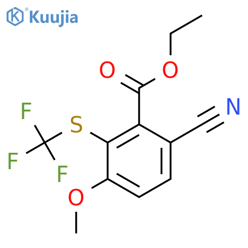 Ethyl 6-cyano-3-methoxy-2-(trifluoromethylthio)benzoate structure