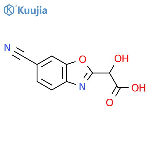 2-(Carboxy(hydroxy)methyl)-6-cyanobenzo[d]oxazole structure