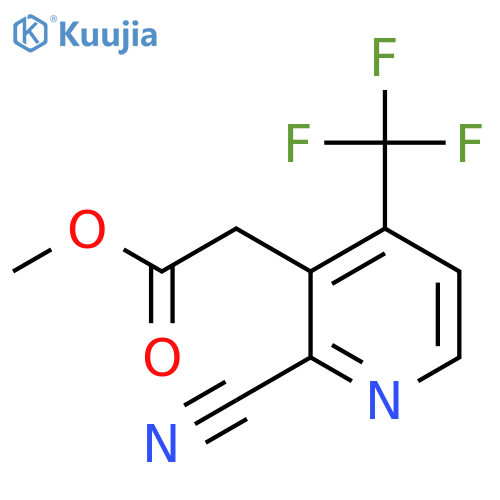 Methyl 2-cyano-4-(trifluoromethyl)pyridine-3-acetate structure