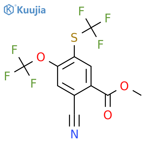 Methyl 2-cyano-4-trifluoromethoxy-5-(trifluoromethylthio)benzoate structure