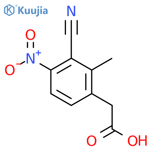 3-Cyano-2-methyl-4-nitrophenylacetic acid structure