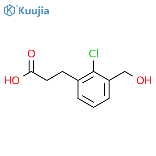 3-(2-Chloro-3-(hydroxymethyl)phenyl)propanoic acid structure