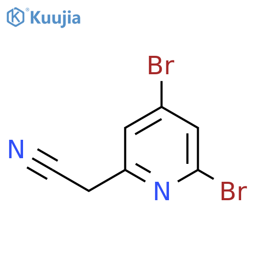 2-(4,6-Dibromopyridin-2-yl)acetonitrile structure