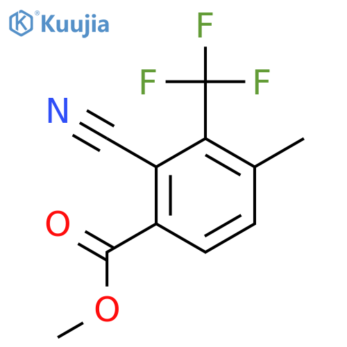 Methyl 2-cyano-4-methyl-3-(trifluoromethyl)benzoate structure