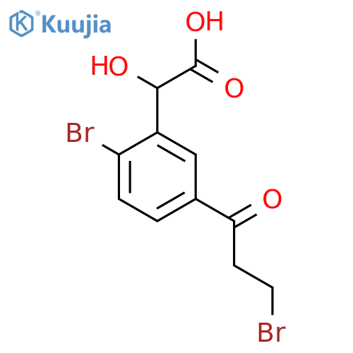 2-Bromo-5-(3-bromopropanoyl)mandelic acid structure