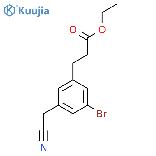 Ethyl 3-(3-bromo-5-(cyanomethyl)phenyl)propanoate structure