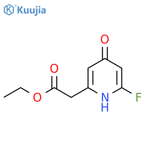 Ethyl 2-fluoro-4-hydroxypyridine-6-acetate structure