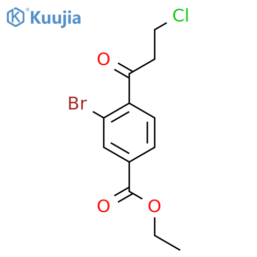 Ethyl 3-bromo-4-(3-chloropropanoyl)benzoate structure