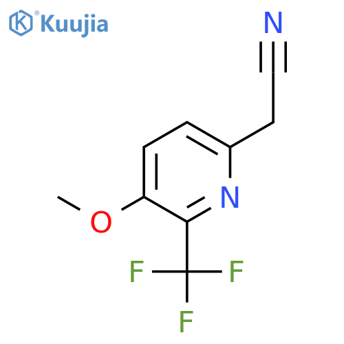 3-Methoxy-2-(trifluoromethyl)pyridine-6-acetonitrile structure
