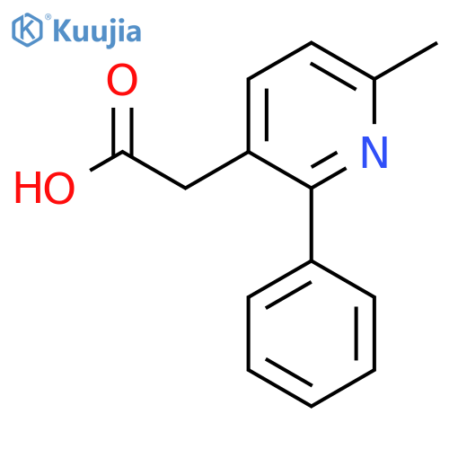 6-Methyl-2-phenylpyridine-3-acetic acid structure