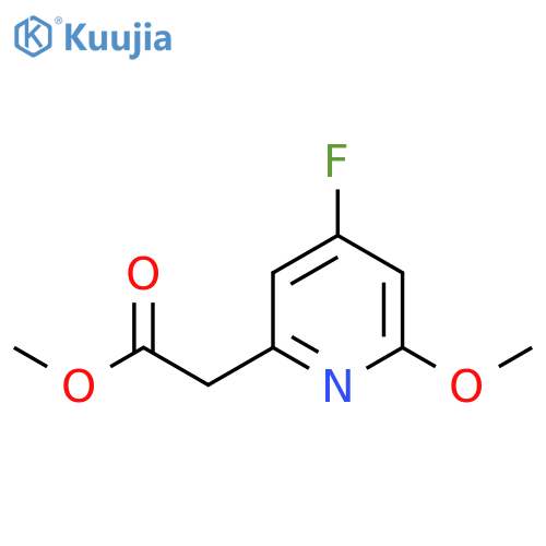 Methyl 4-fluoro-2-methoxypyridine-6-acetate structure