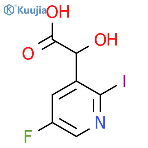 2-(5-Fluoro-2-iodopyridin-3-yl)-2-hydroxyacetic acid structure