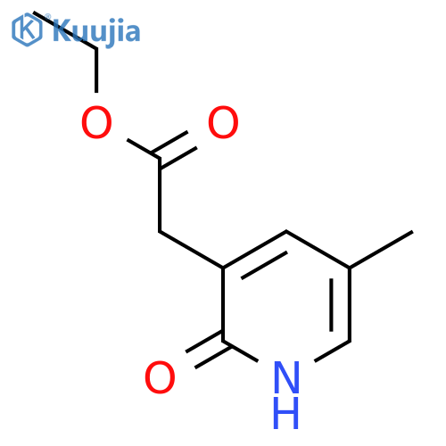 Ethyl 2-hydroxy-5-methylpyridine-3-acetate structure