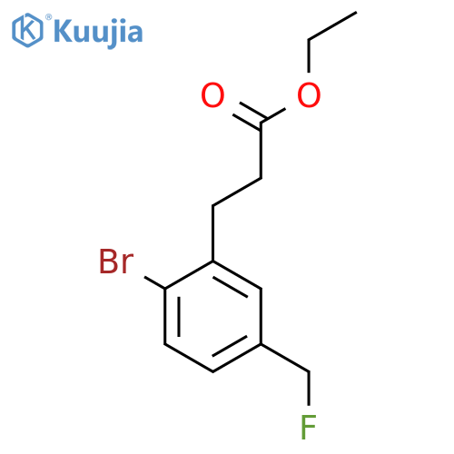 Ethyl 3-(2-bromo-5-(fluoromethyl)phenyl)propanoate structure