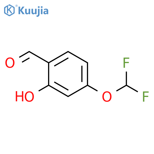 Benzaldehyde, 4-(difluoromethoxy)-2-hydroxy- structure