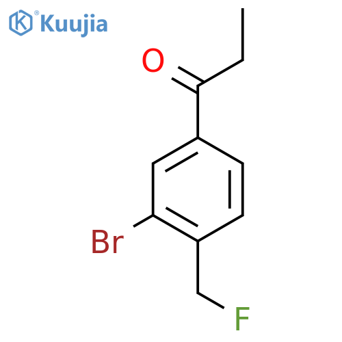 1-(3-Bromo-4-(fluoromethyl)phenyl)propan-1-one structure