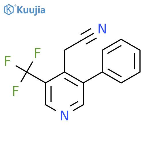 3-Phenyl-5-(trifluoromethyl)pyridine-4-acetonitrile structure