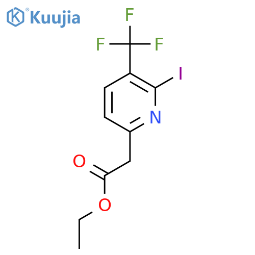 Ethyl 2-iodo-3-(trifluoromethyl)pyridine-6-acetate structure