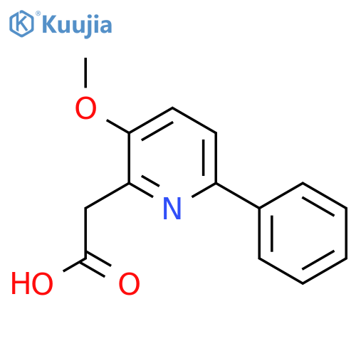 3-Methoxy-6-phenylpyridine-2-acetic acid structure
