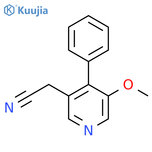 3-Methoxy-4-phenylpyridine-5-acetonitrile structure