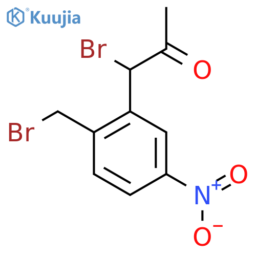 1-Bromo-1-(2-(bromomethyl)-5-nitrophenyl)propan-2-one structure
