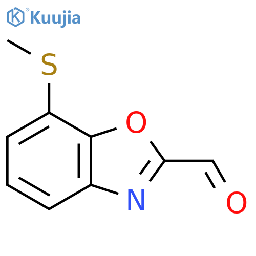 7-(Methylthio)benzo[d]oxazole-2-carboxaldehyde structure