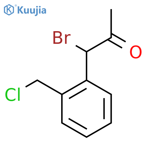 1-Bromo-1-(2-(chloromethyl)phenyl)propan-2-one structure