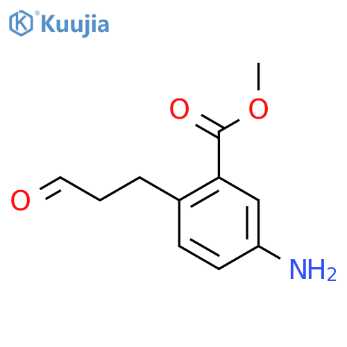 Methyl 5-amino-2-(3-oxopropyl)benzoate structure