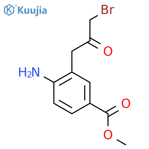 Methyl 4-amino-3-(3-bromo-2-oxopropyl)benzoate structure