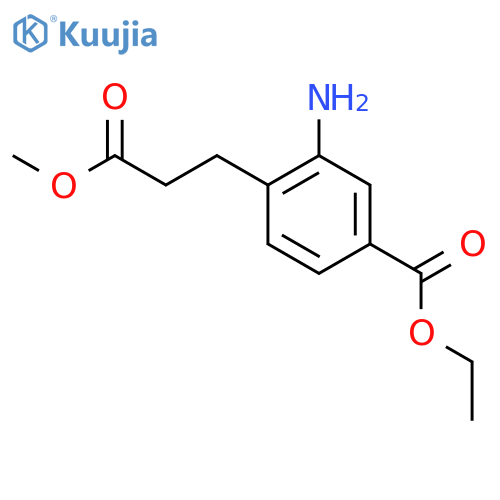 Ethyl 3-amino-4-(3-methoxy-3-oxopropyl)benzoate structure