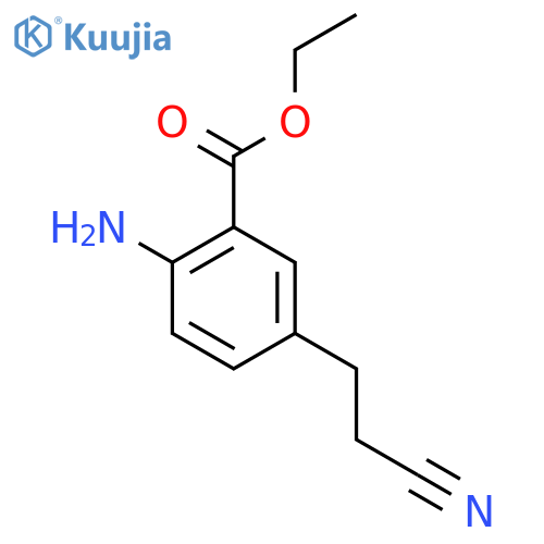 Ethyl 2-amino-5-(2-cyanoethyl)benzoate structure