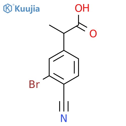 3-Bromo-4-cyanophenylpropanoic acid structure