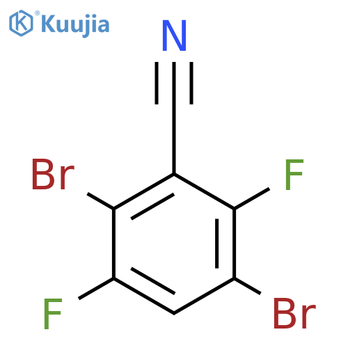 2,5-Dibromo-3,6-difluorobenzonitrile structure